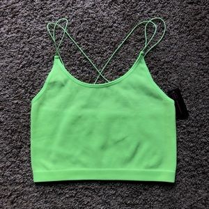 Lime green crop top